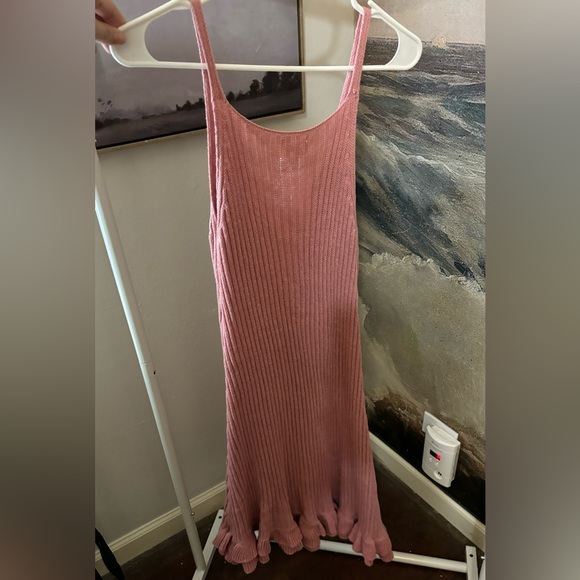 Knit Sweater Ruffle Dress - Picture 2 of 3